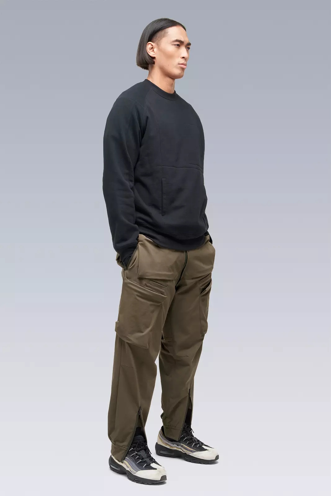 S14-BR Cotton Crewneck Sweatshirt Gray Melange - 15