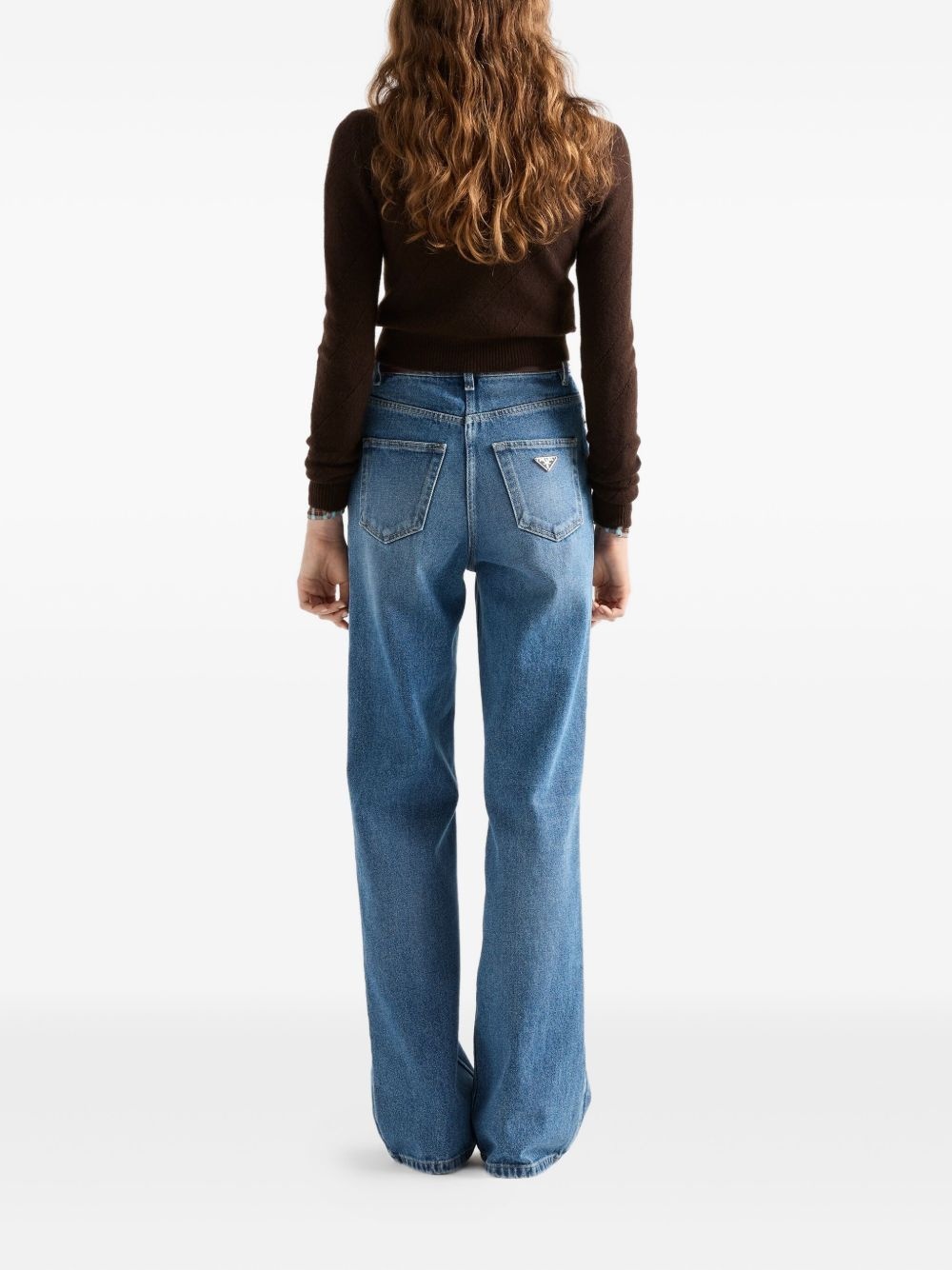 logo-plaque five-pocket jeans - 3