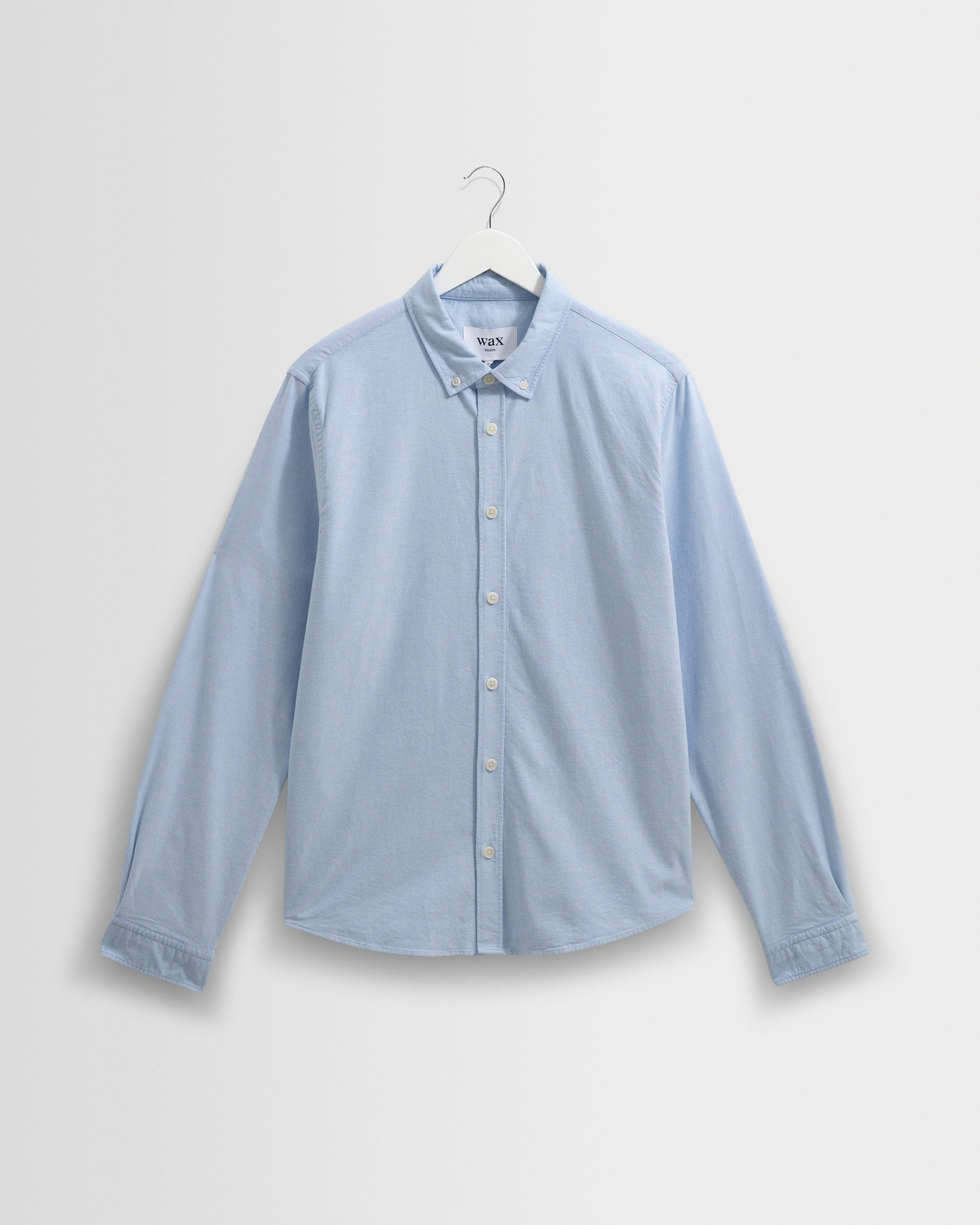 Caspian - Pale Blue Cotton Oxford Shirt - 1