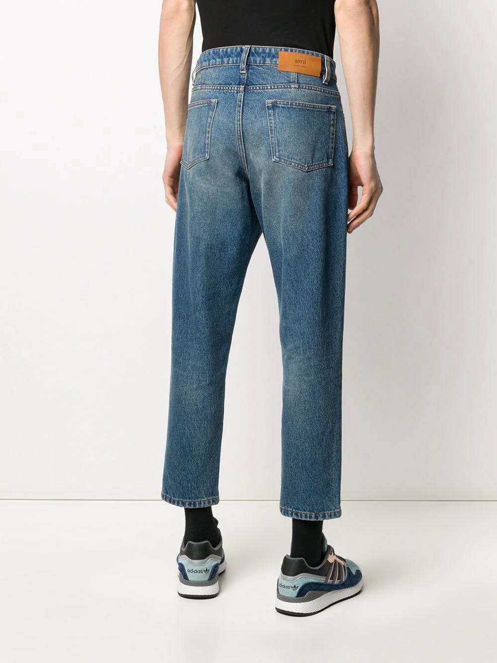 cropped straight-leg jeans - 4