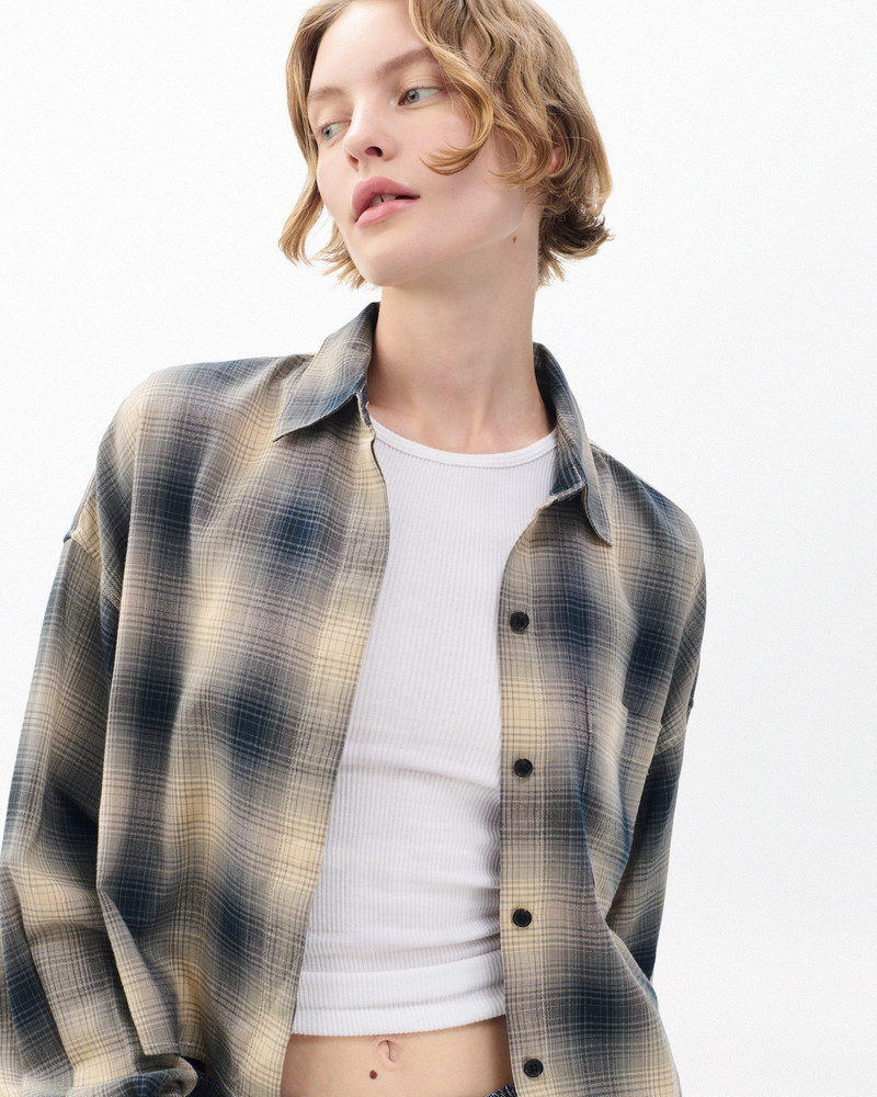 Marin Cropped Plaid Shirt 5
