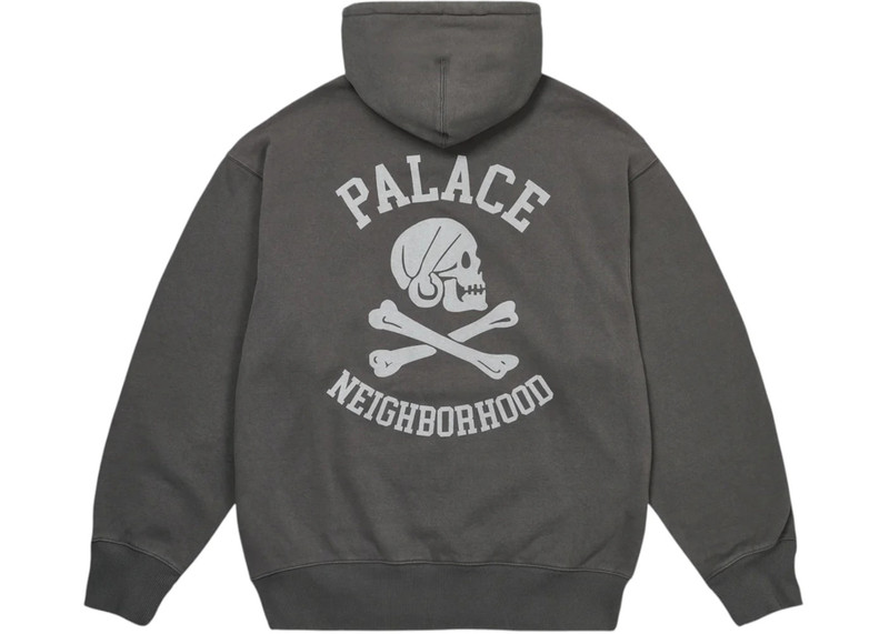 PALACE Palace x Neighborhood Skull Zip Hood Charcoal outlook