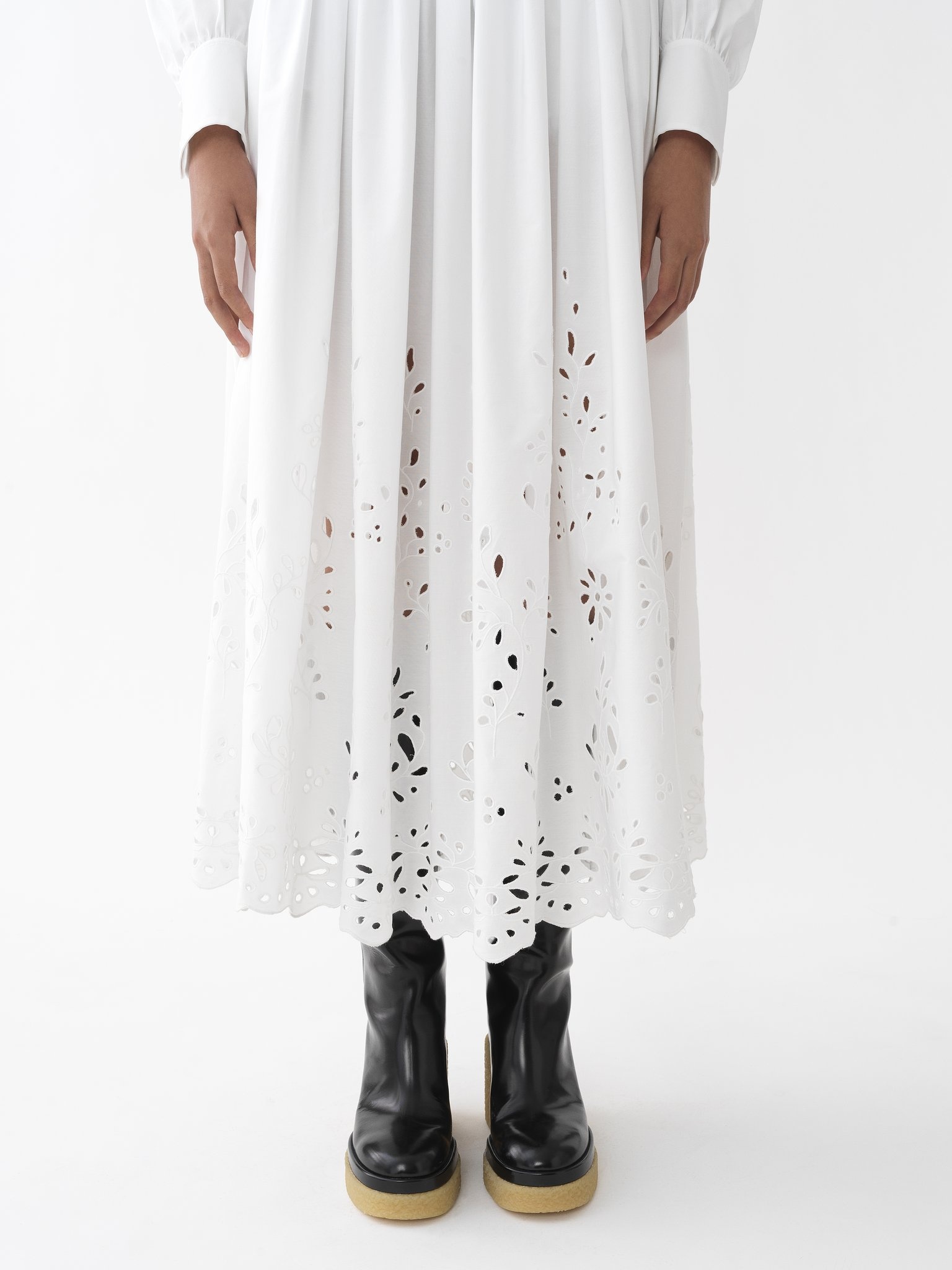 EMBROIDERED MID-LENGTH SKIRT - 5