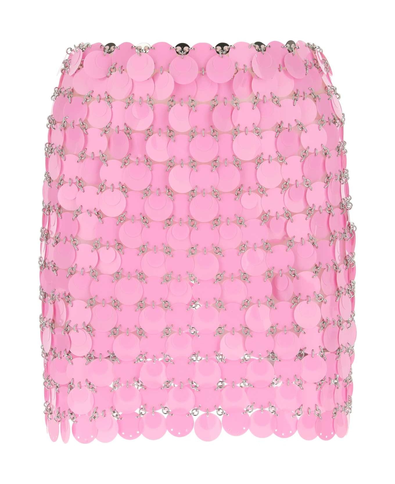 Pink Maxi Sequins Mini Skirt - 1