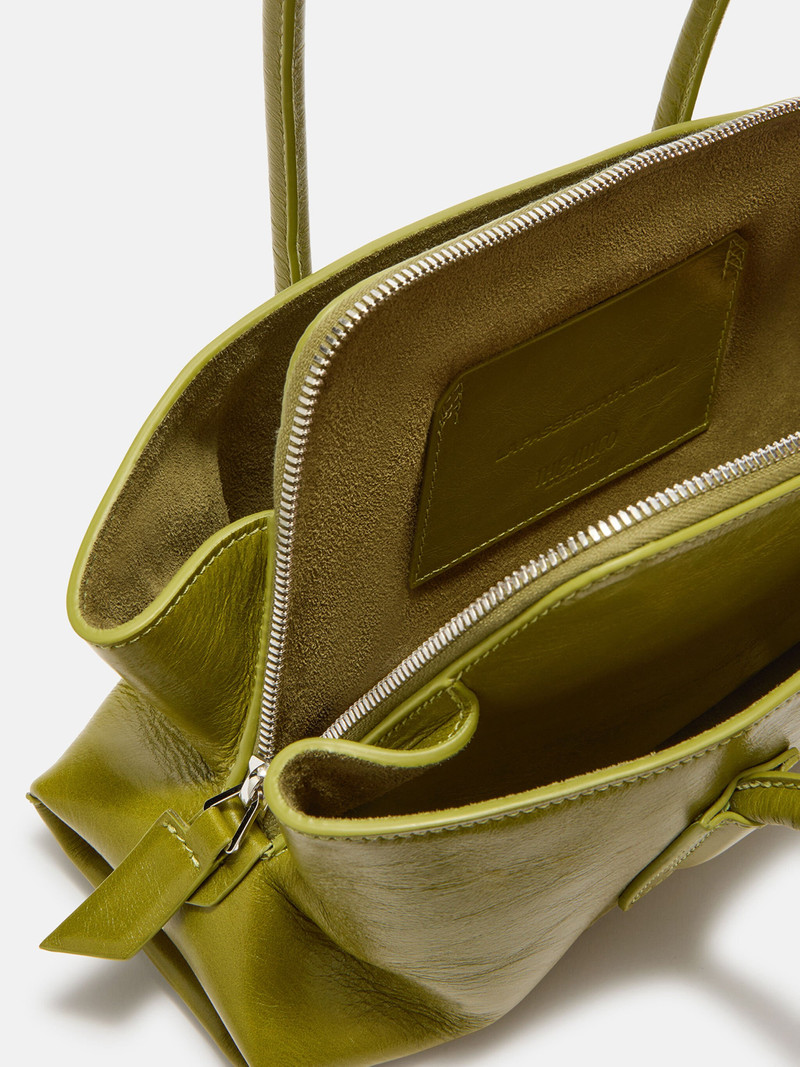 THE ATTICO ''LA PASSEGGIATA SMALL'' OLIVE TOP HANDLE outlook