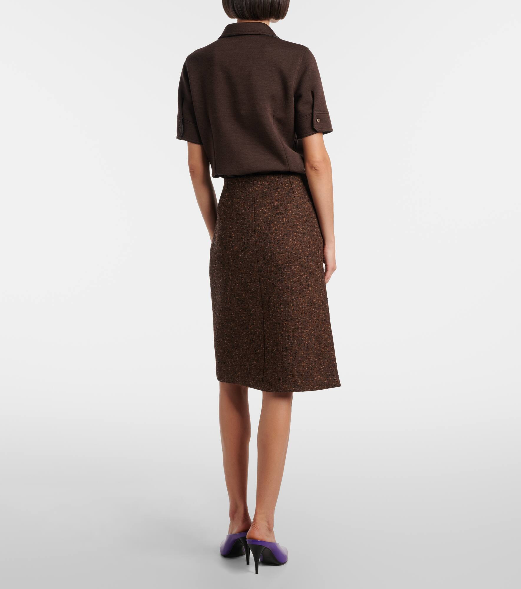 Wool-blend midi skirt - 3