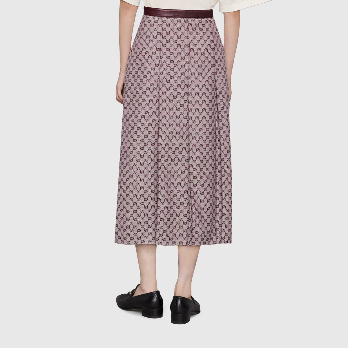 Gucci 100 light GG canvas skirt - 4