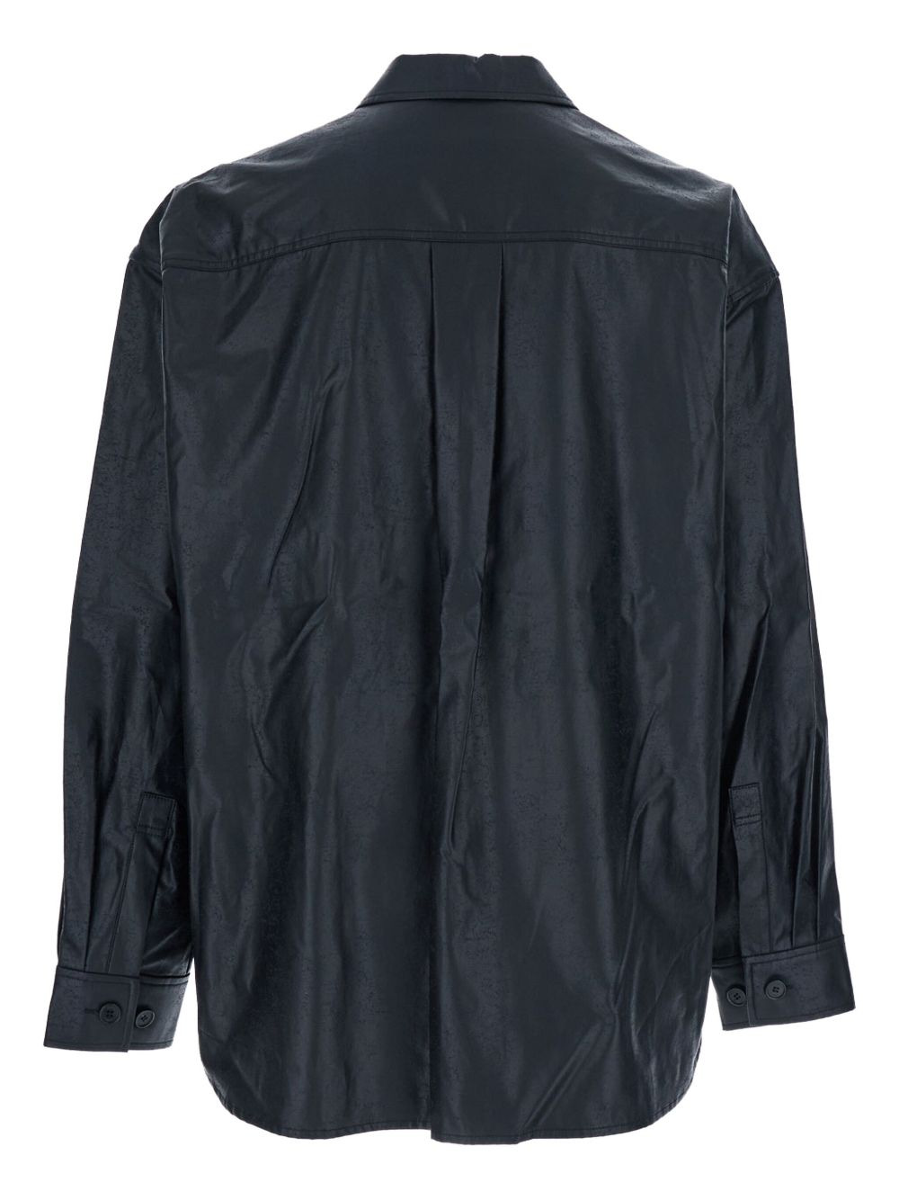 tailored-collar coated cotton shirt - 2