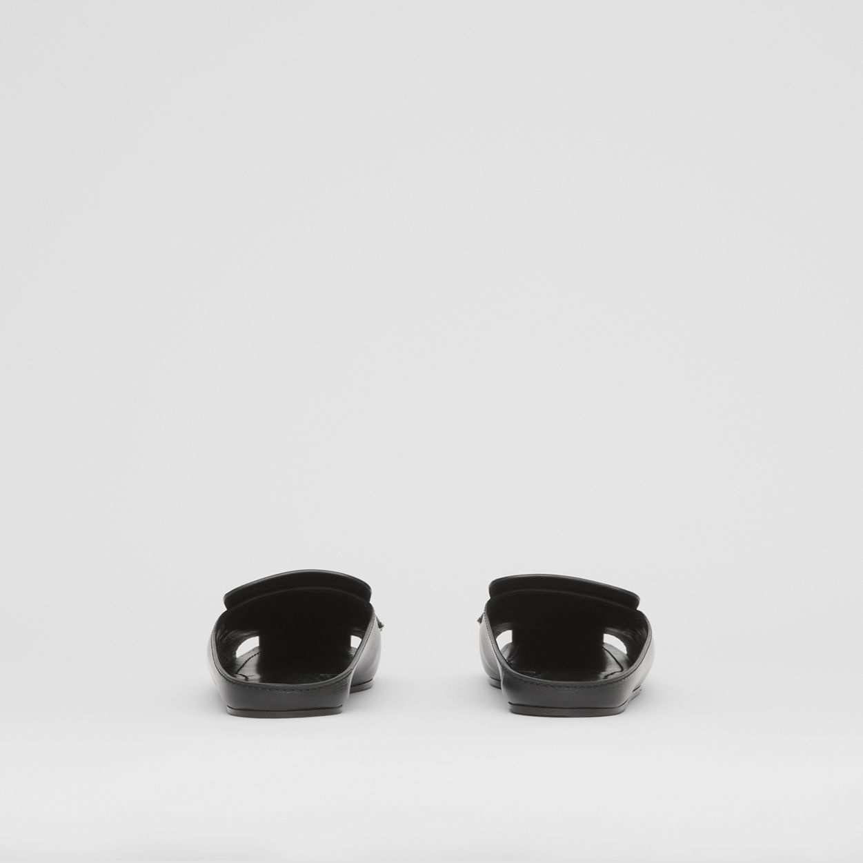 Loafer Detail Leather Mules - 6