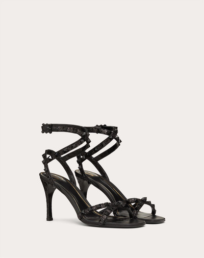 Valentino Rockstud Flair Glitter Sandal 85mm outlook