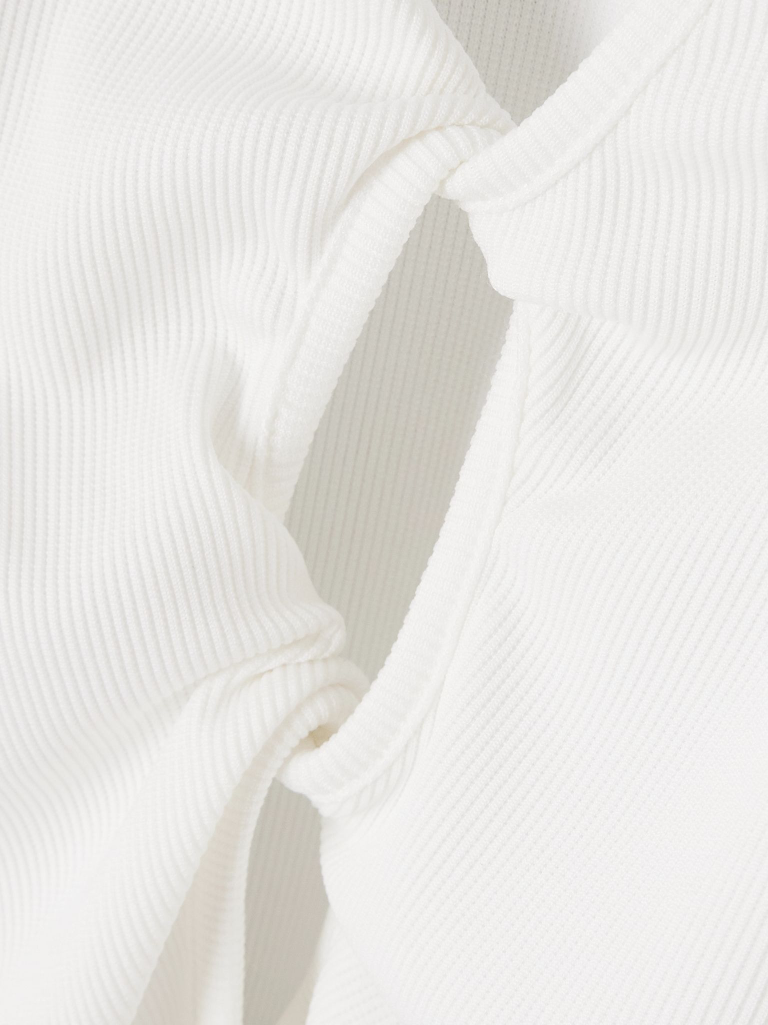 Cutout twist-front ribbed-knit tank White - 4