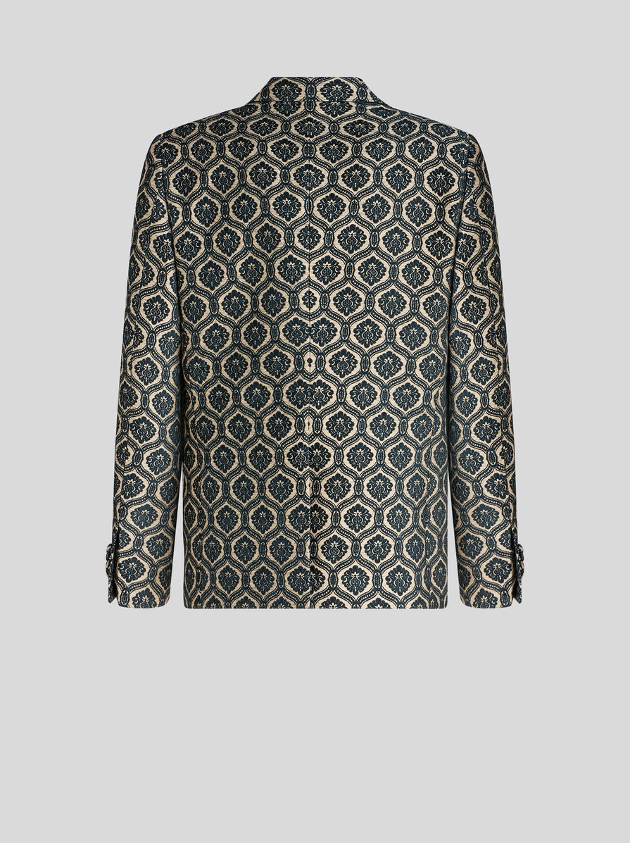 MACRO TIE PRINT JACQUARD JACKET - 5