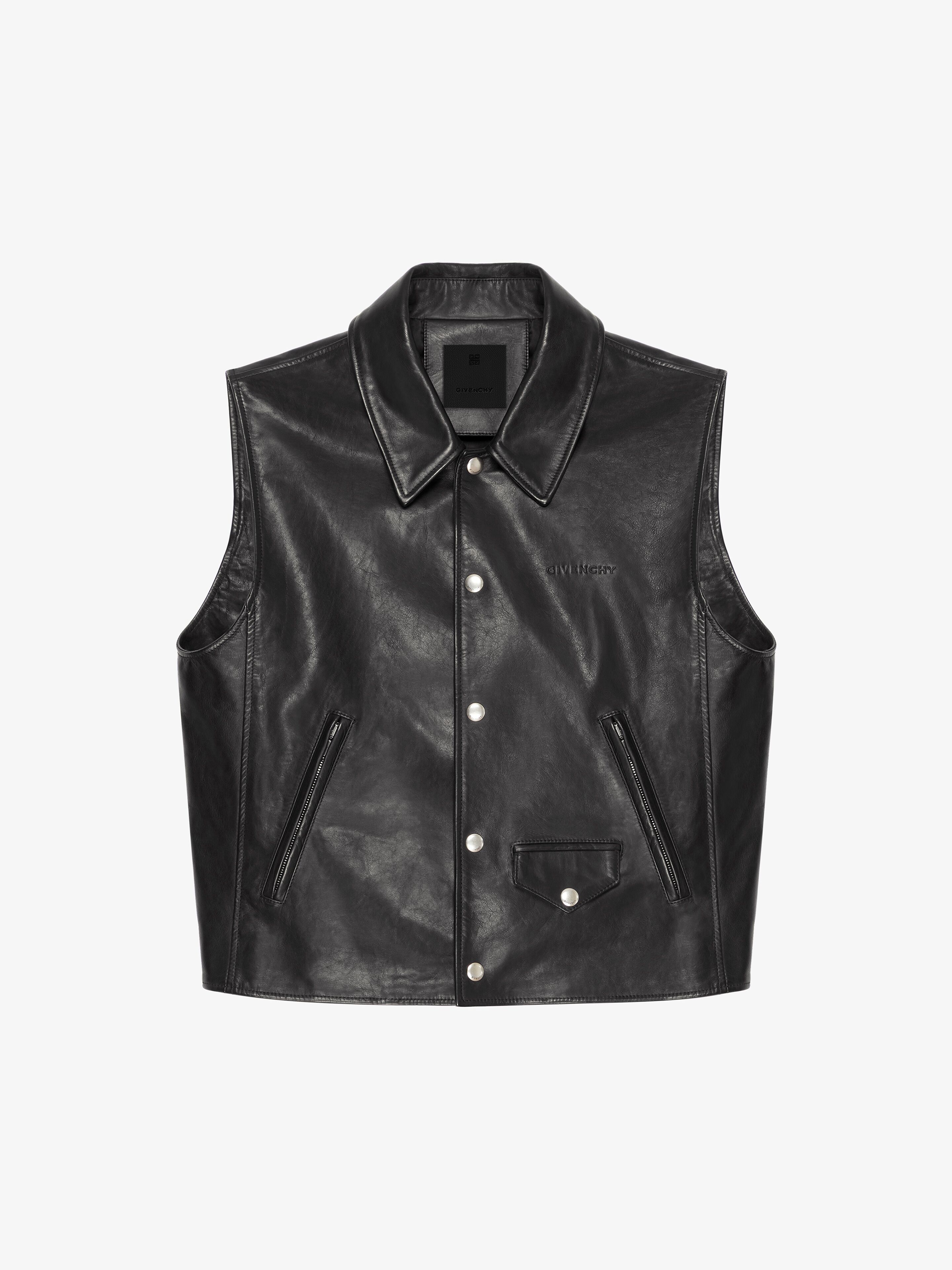 WAISTCOAT IN LEATHER - 1