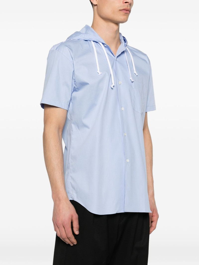 hooded stripe-pattern shirt 3