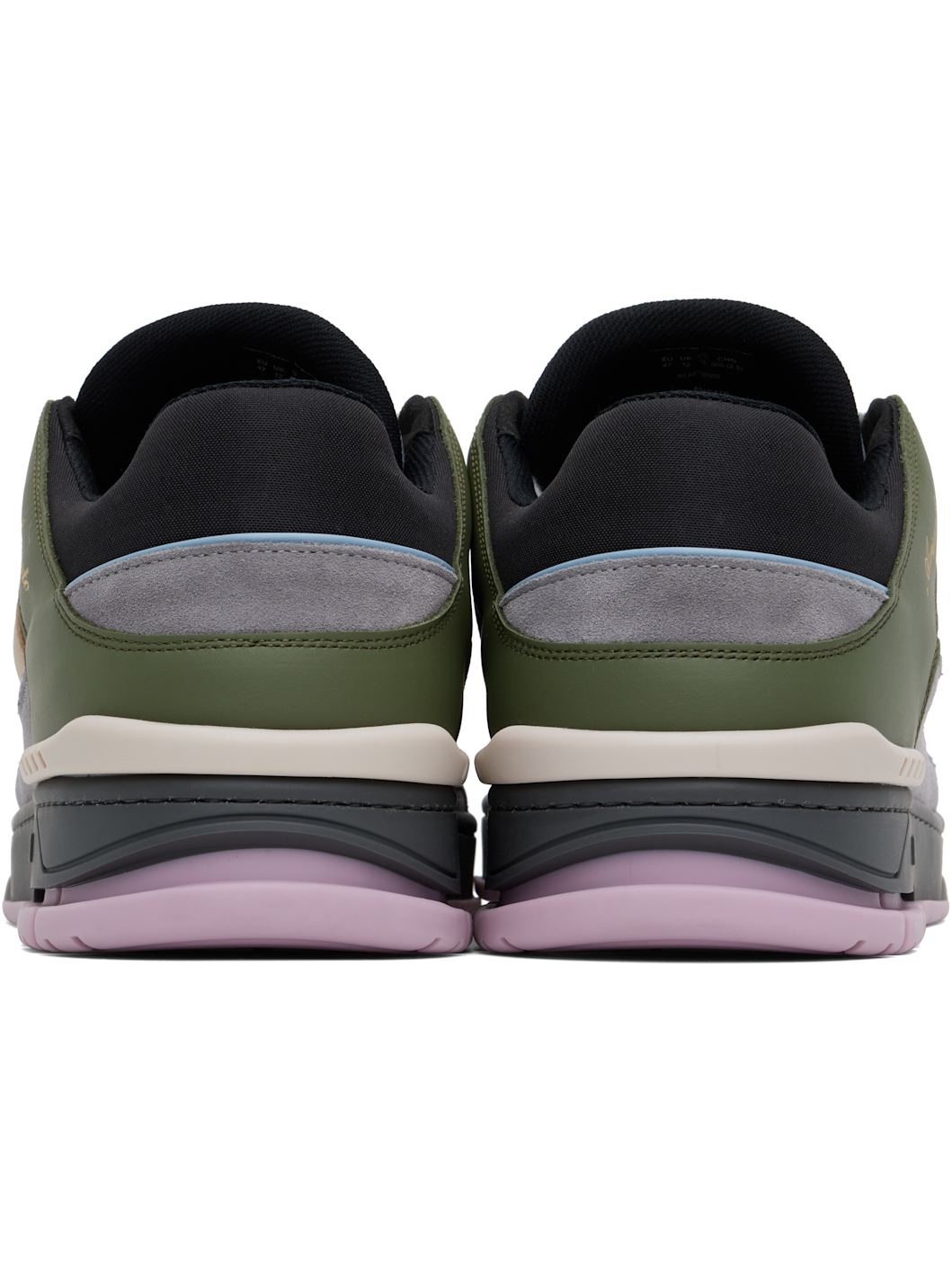Gray & Green Area Lo Sneakers - 2