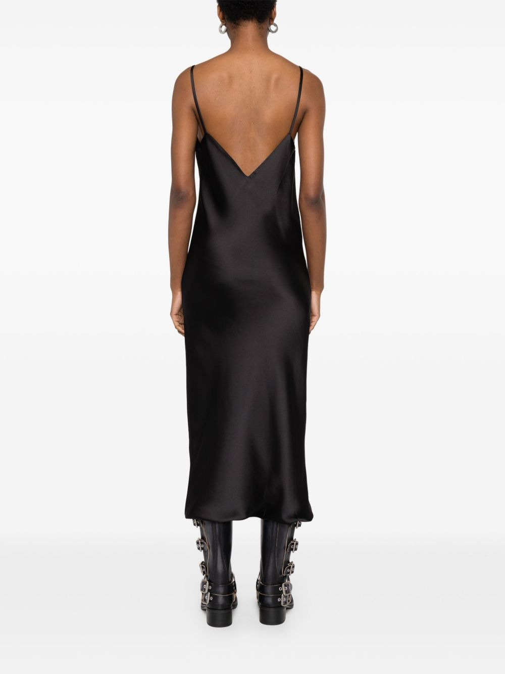 bias-cut slip midi dress - 4