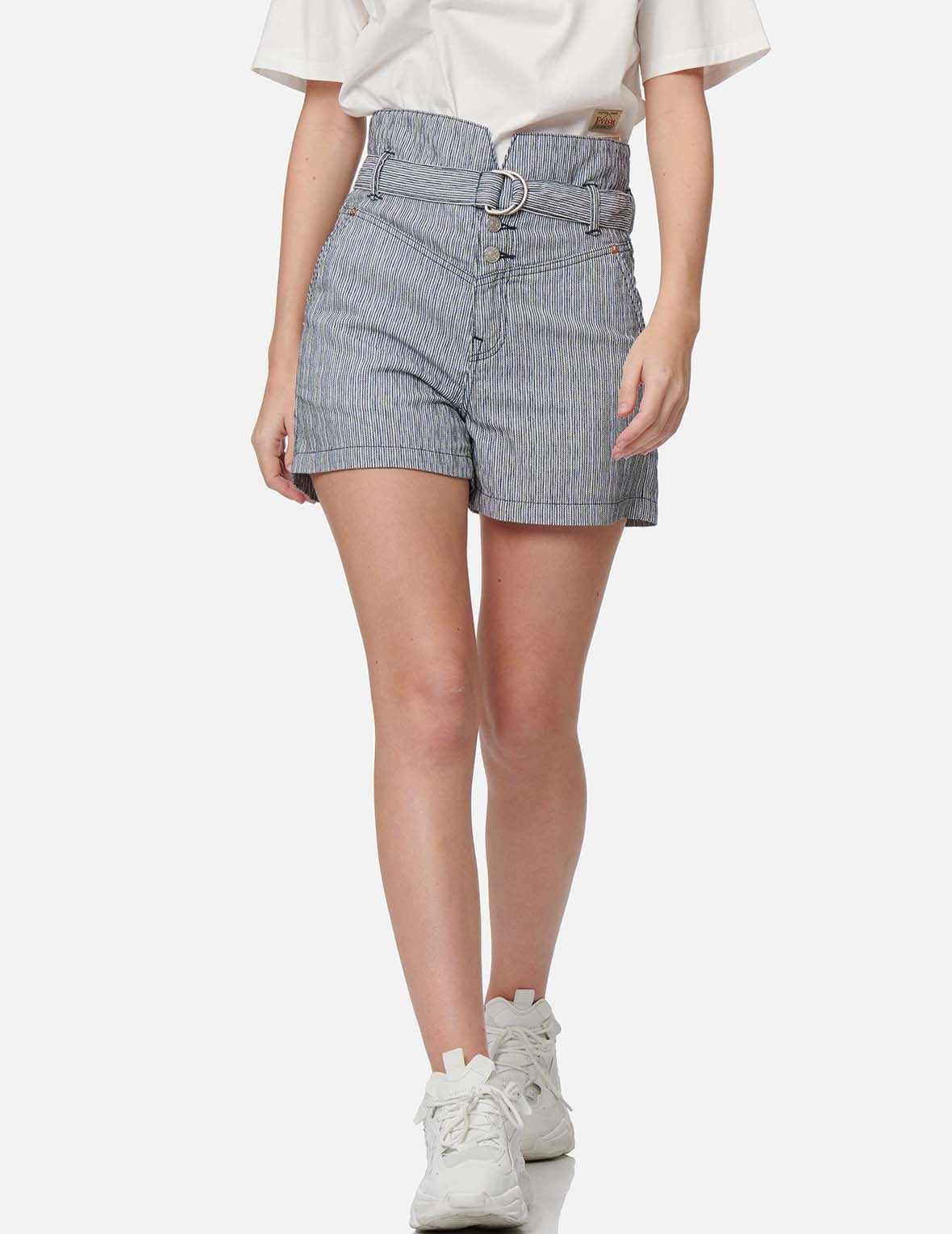 Kamon Print Paper Bag Dobby Shorts - 4