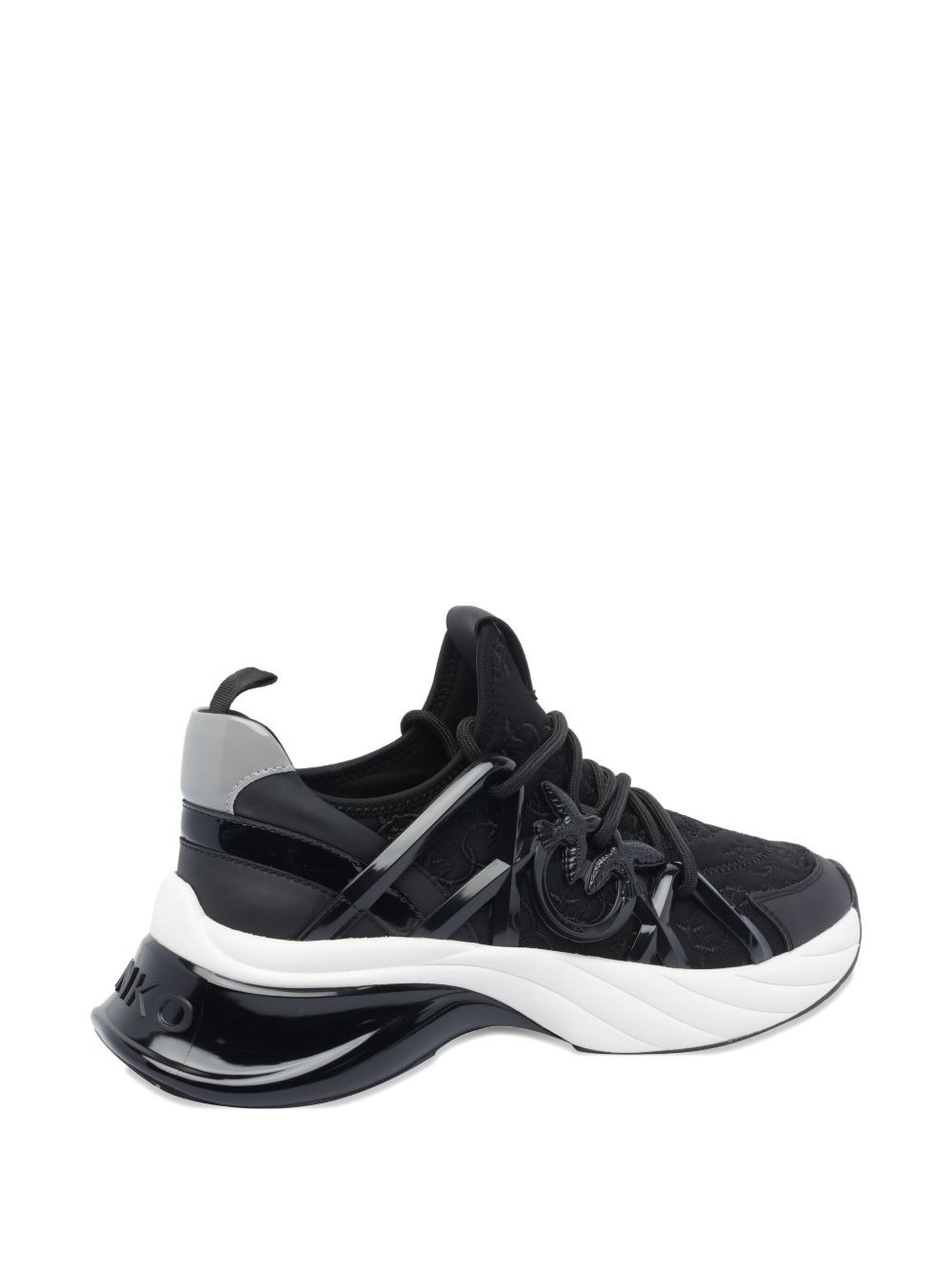 logo-embellished lace-up sneakers - 3