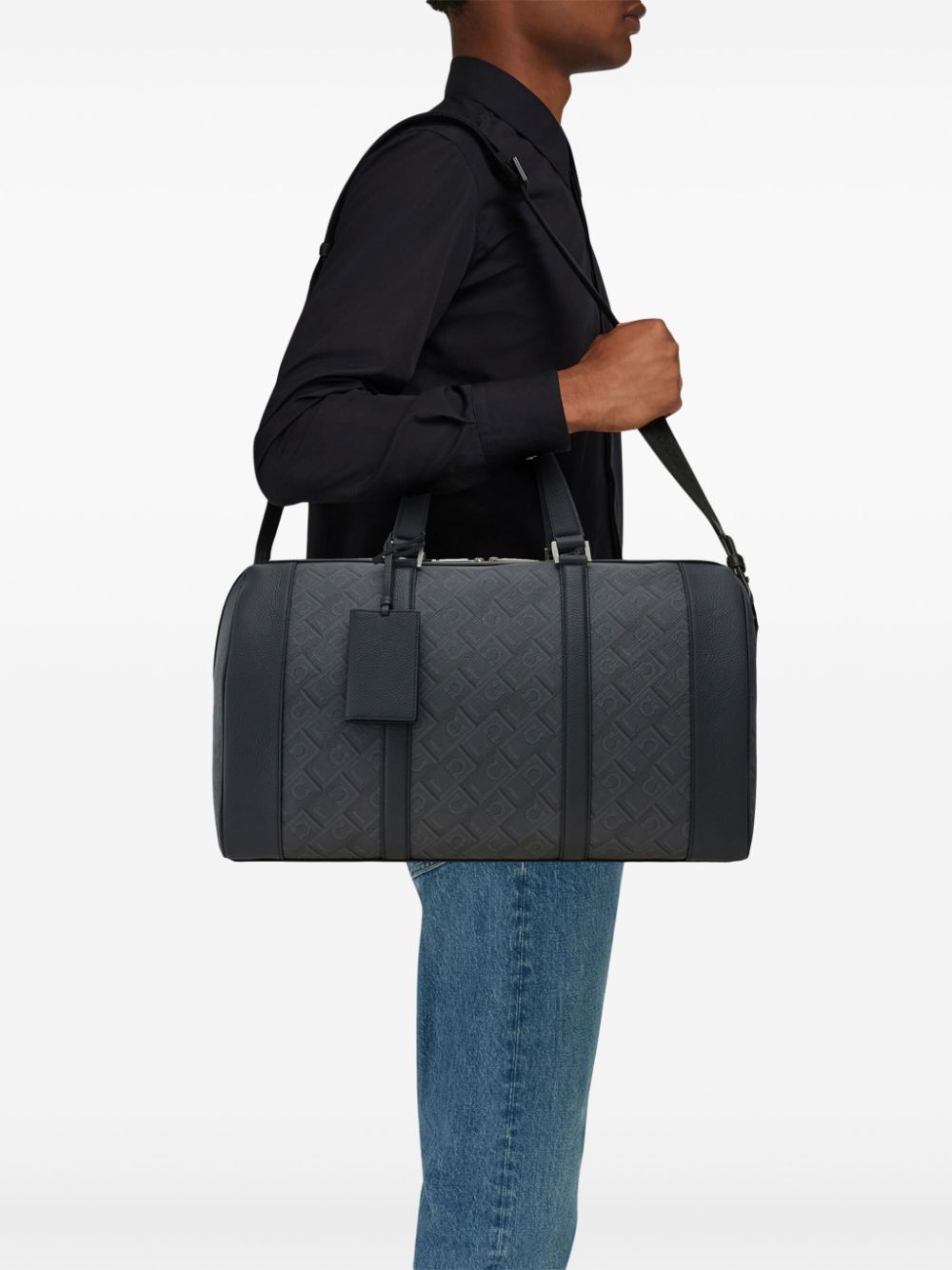monogram-print duffle bag - 3