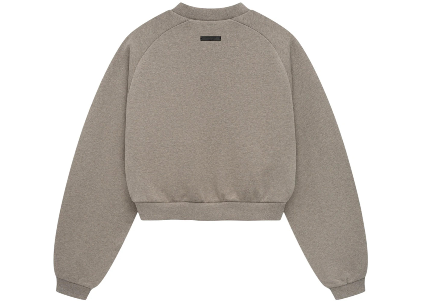 Fear of God Essentials Women's Fleece Cropped Crewneck (FW24) Heather Gray - 2