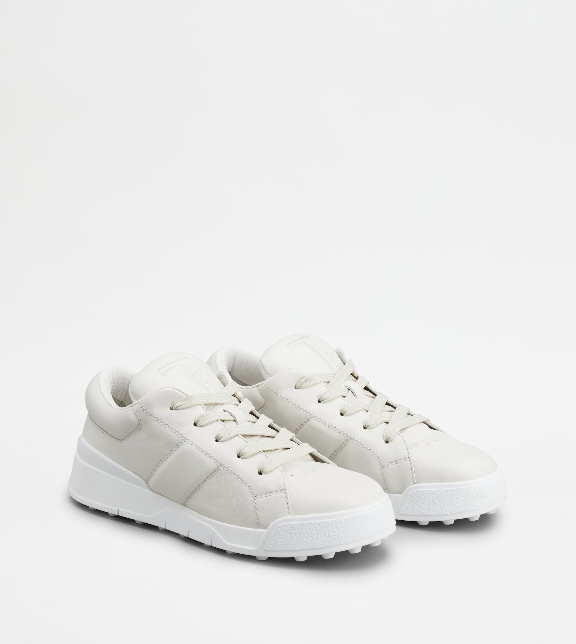 SNEAKERS IN LEATHER - WHITE - 3