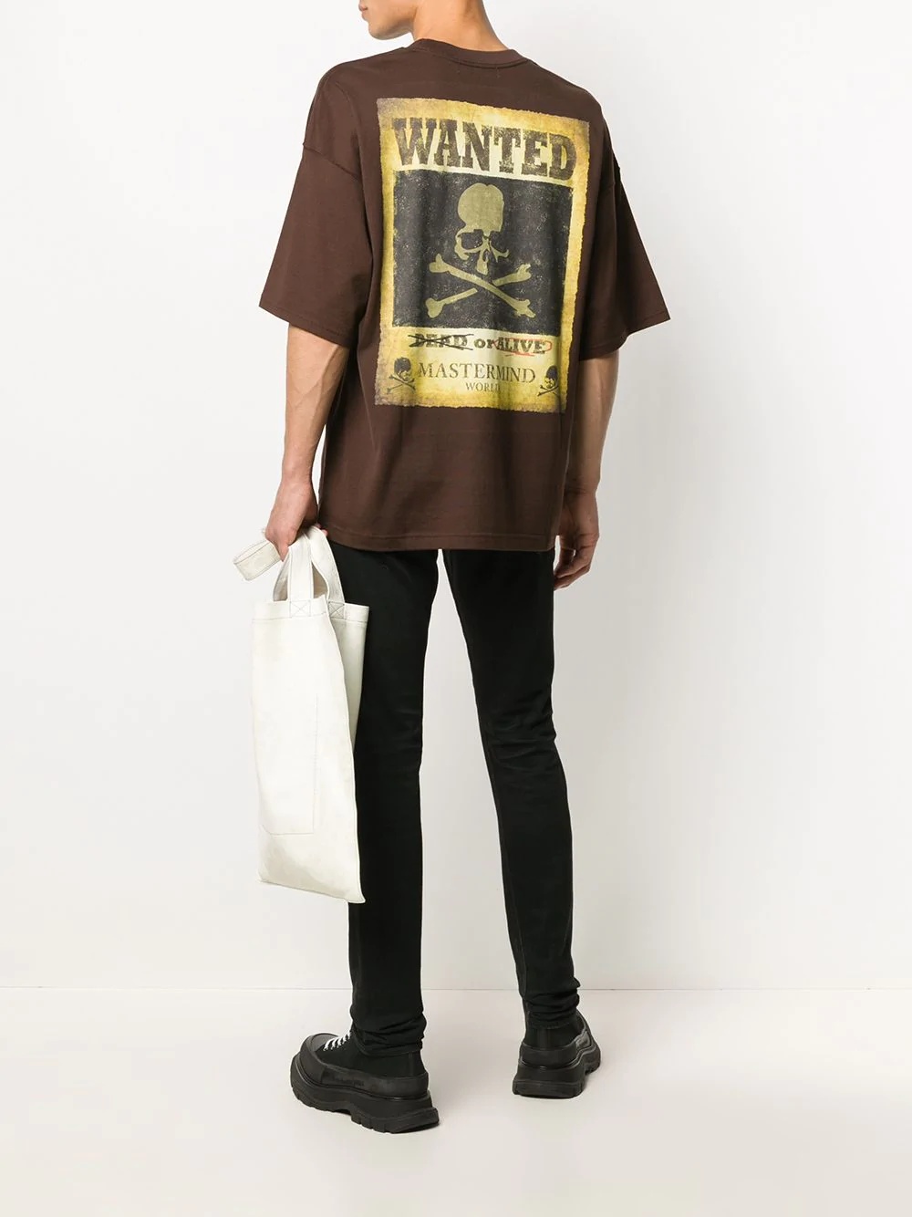 brown graphic-print t-shirt - 2