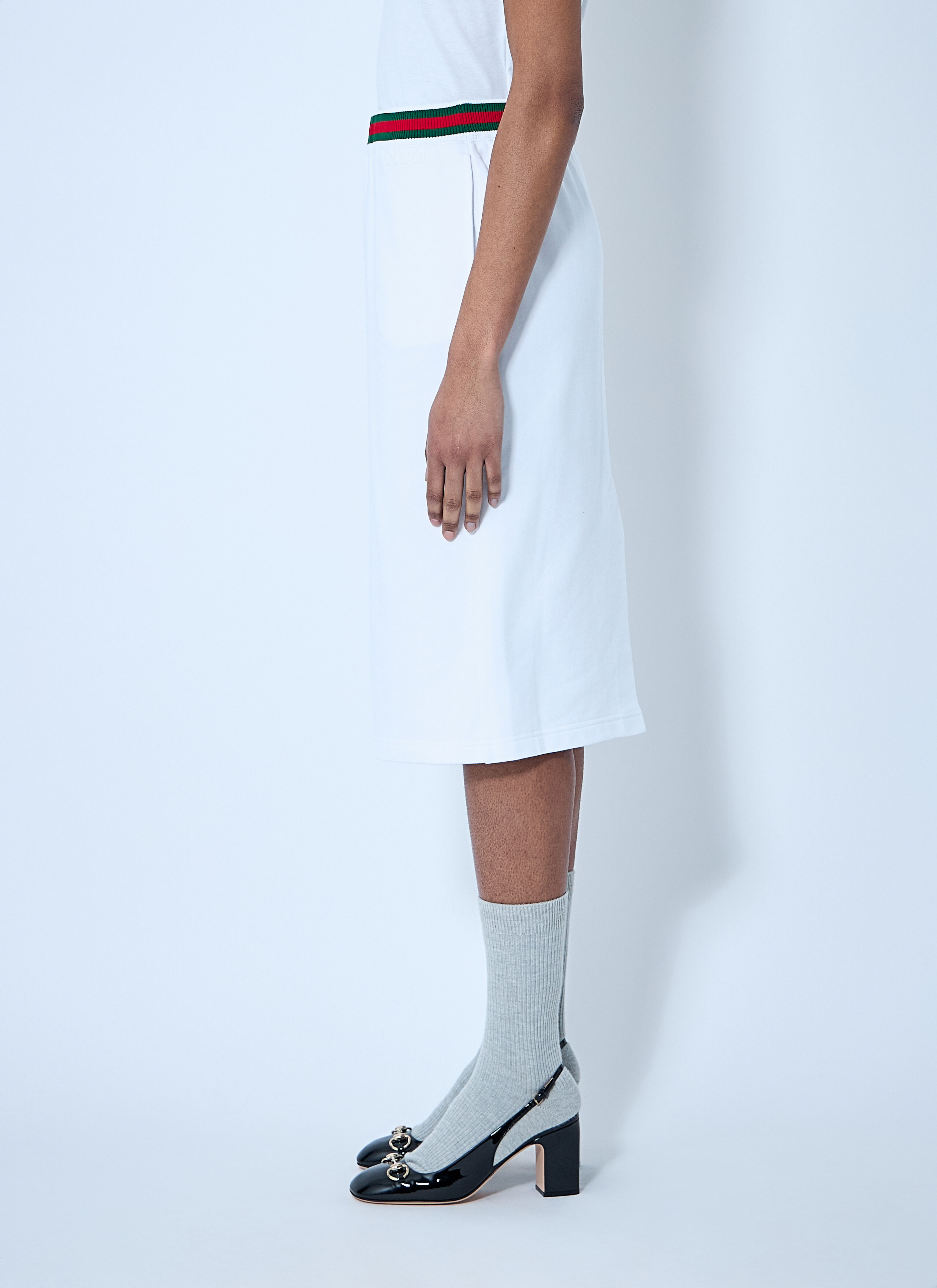 Cotton Jersey Skirt With Web Trim - 3