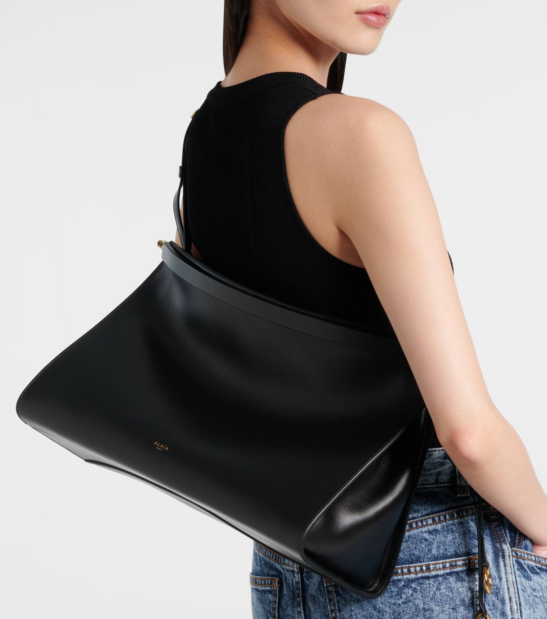 Le Click Large leather shoulder bag - 7