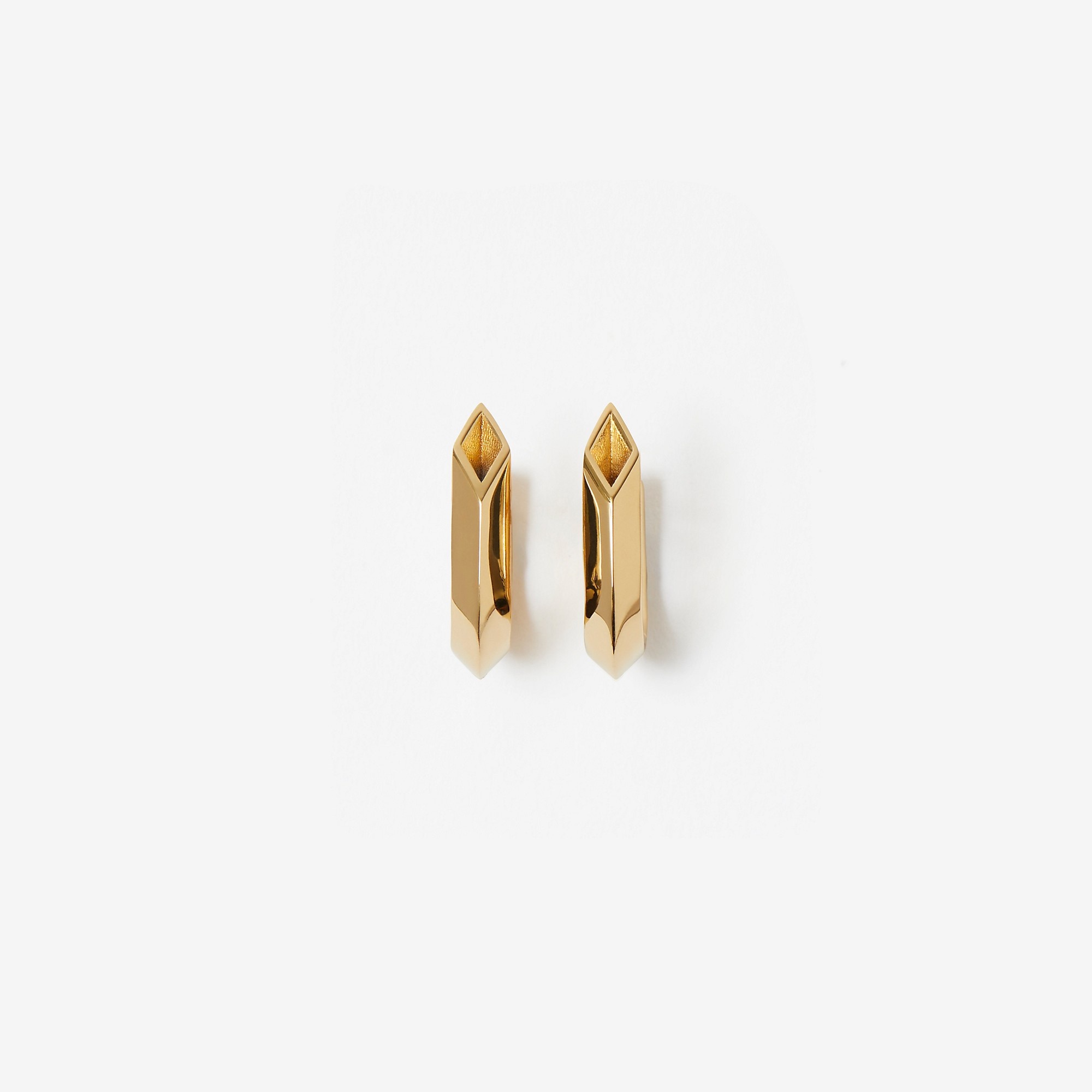 Gold-plated Hollow Spike Earrings - 1