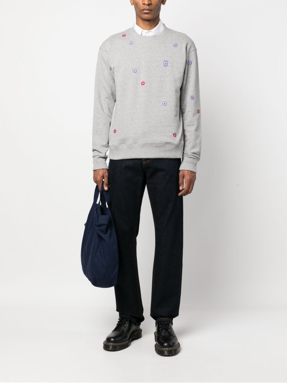 floral-embroidered cotton sweatshirt - 2
