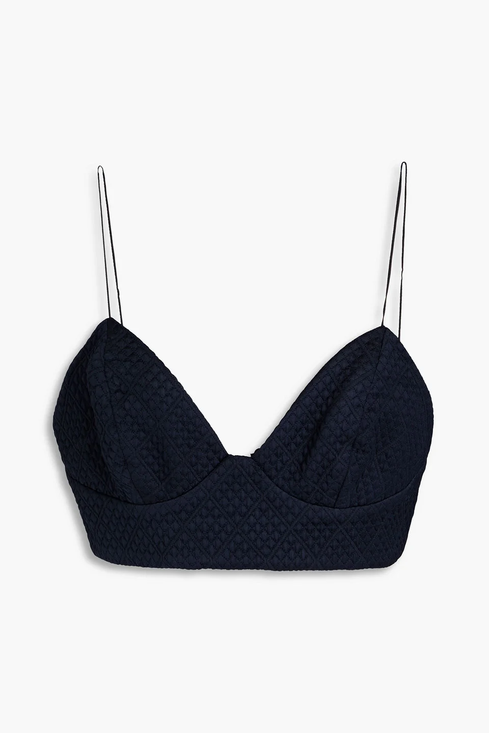 Matelassé wool-blend bra top - 1