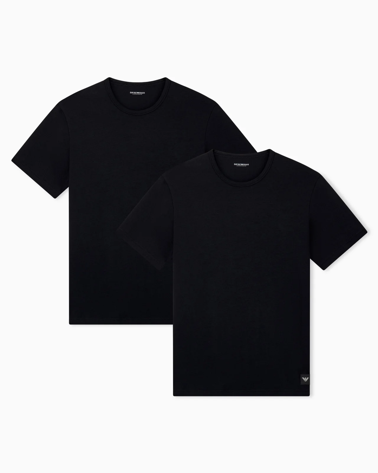 TWO-PACK COTTON JERSEY CREW NECK T-SHIRTS WITH A LOGO TAG - 1