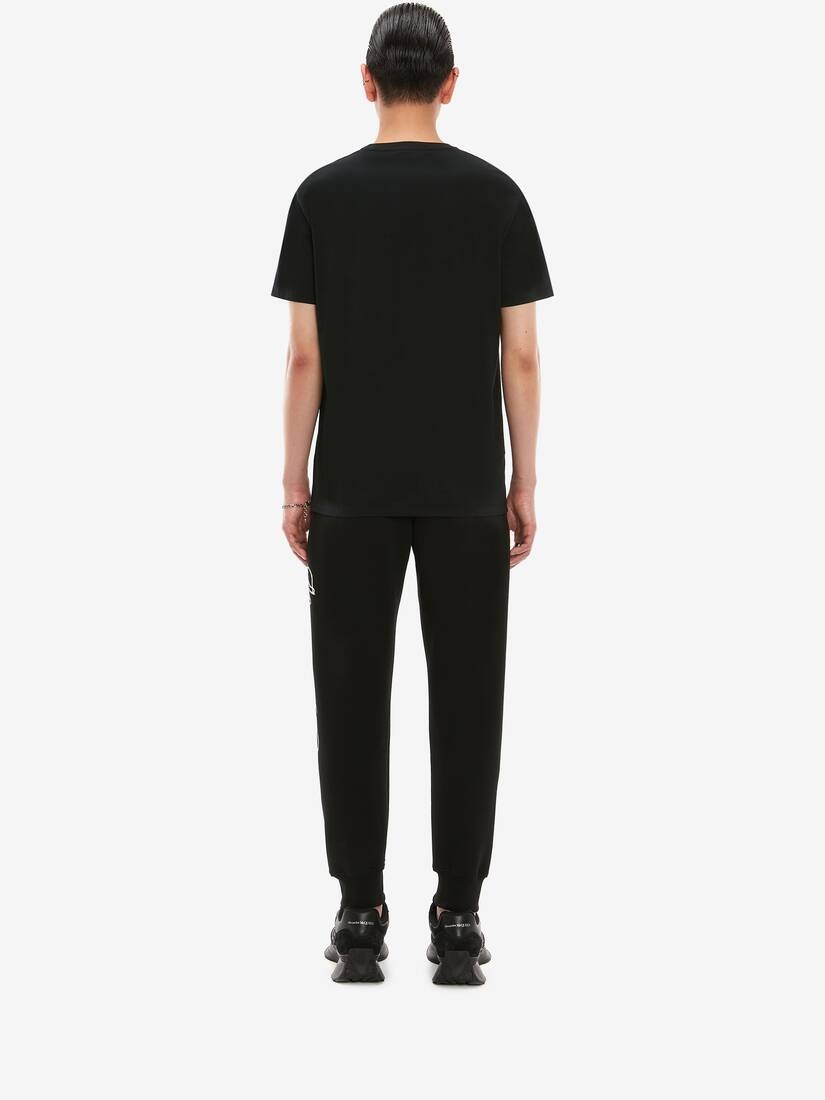 Alexander Mcqueen Signature T-shirt in Black/white - 4