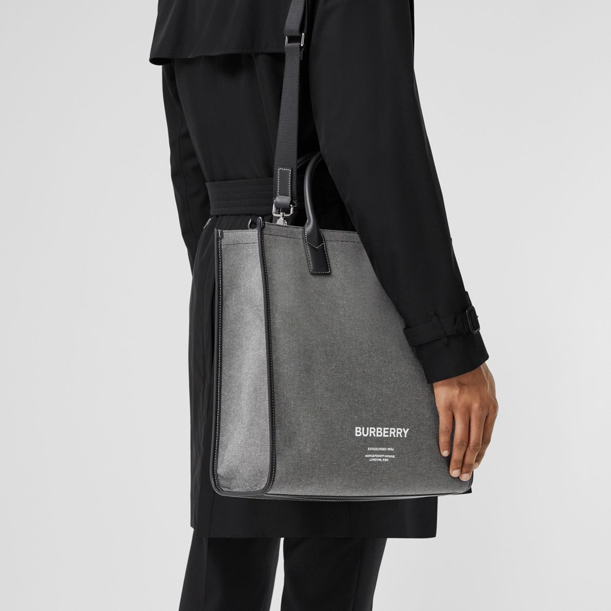 Horseferry Print Cotton Canvas Tote - 3