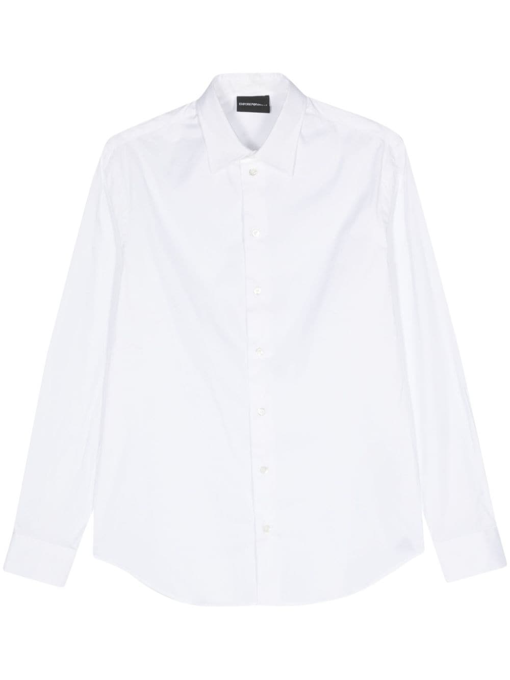 logo-tag poplin shirt - 1