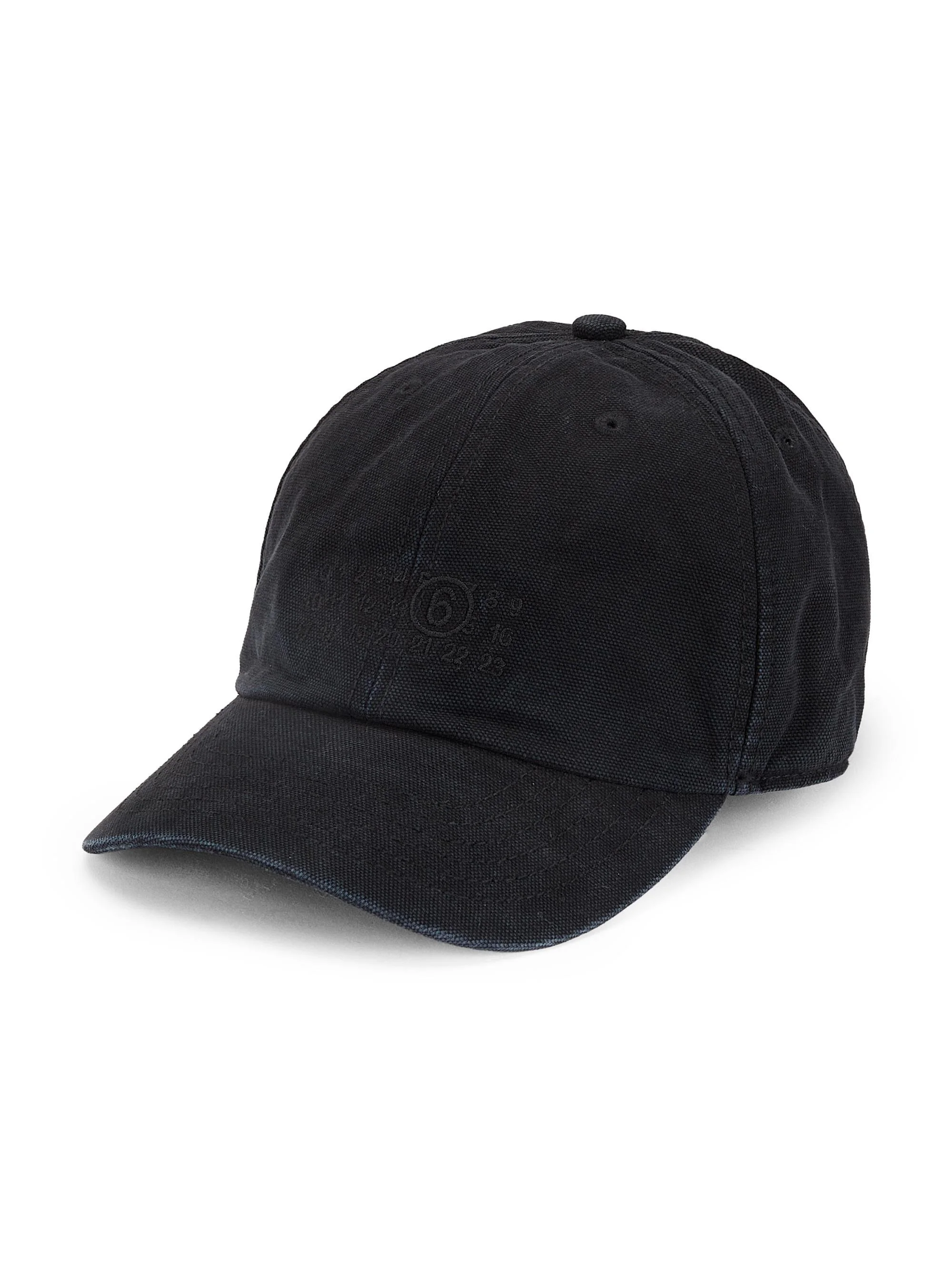 Men's Logo Cotton Canvas Hat - Black - 1