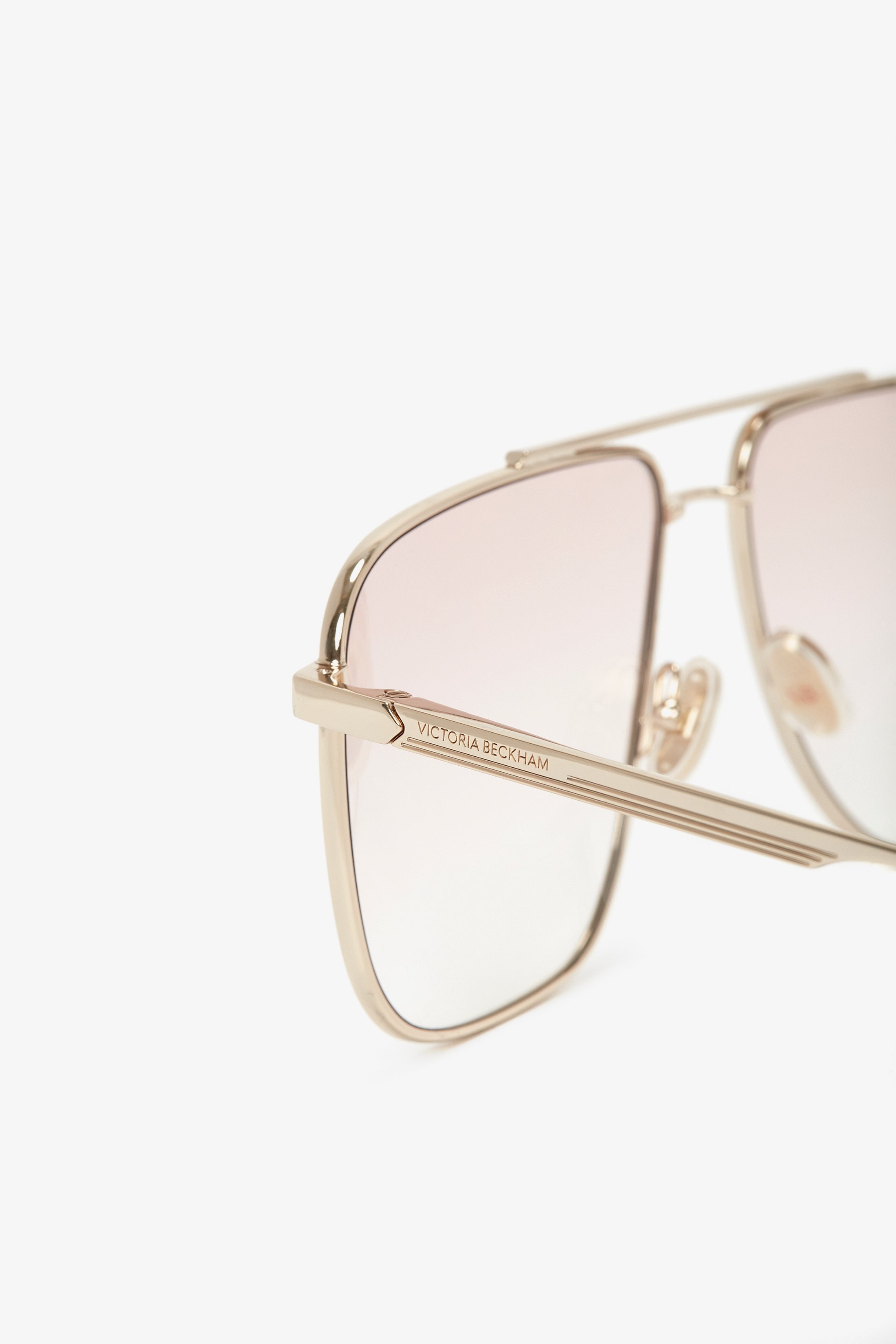 Double Bridge V-Line Navigator In Gold-Blush - 4