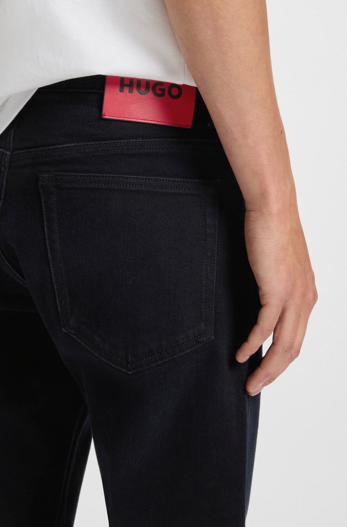 SLIM-FIT JEANS IN BLUE COMFORT-STRETCH DENIM - 5