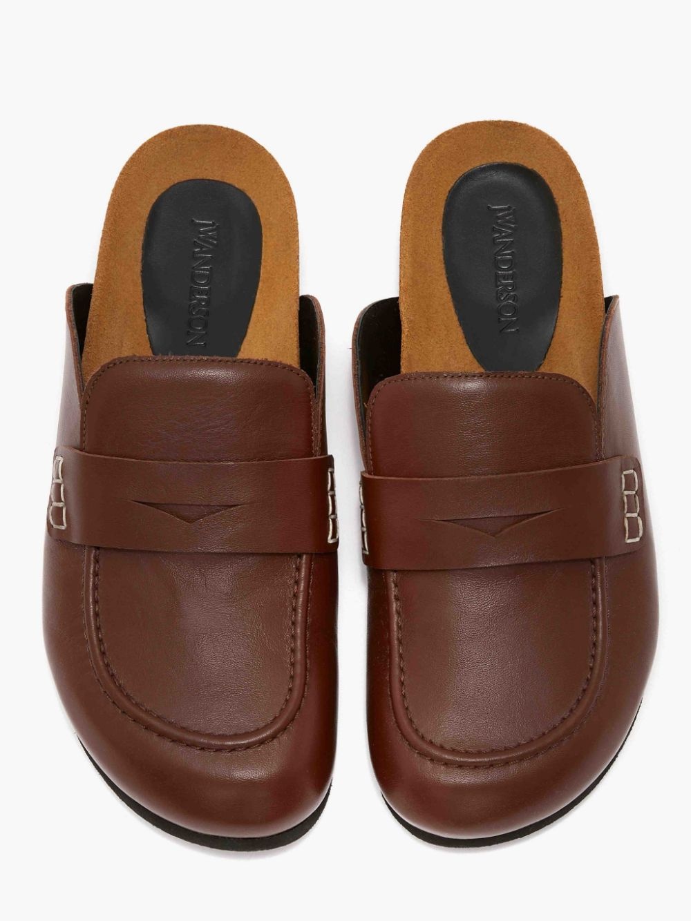 WOMEN'S LEATHER LOAFER MULES - 4