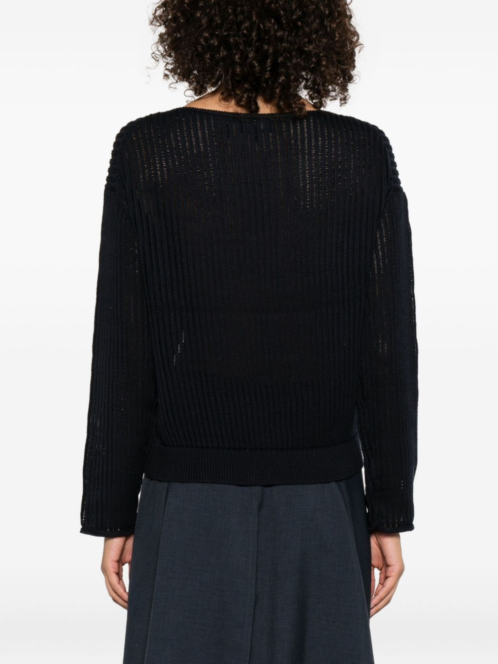 ribbed boat-neck sweater - 4