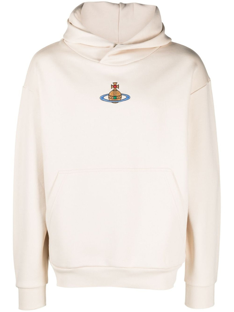 Orb-embroidered cotton hoodie 1