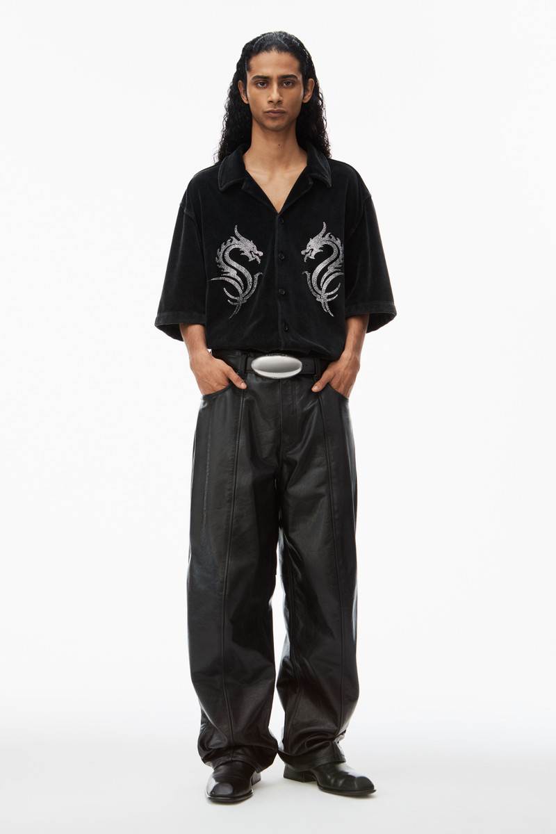 Alexander Wang dragon hotfix shirt in velour outlook