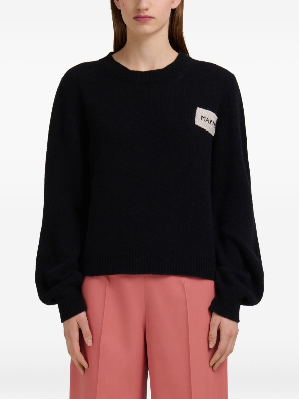 cashmere balloon-sleeve sweater - 2