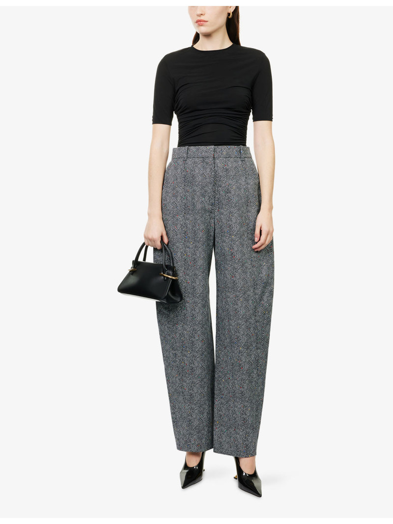 Givenchy Cocoon Wide-Leg Cotton-Knit Trousers outlook