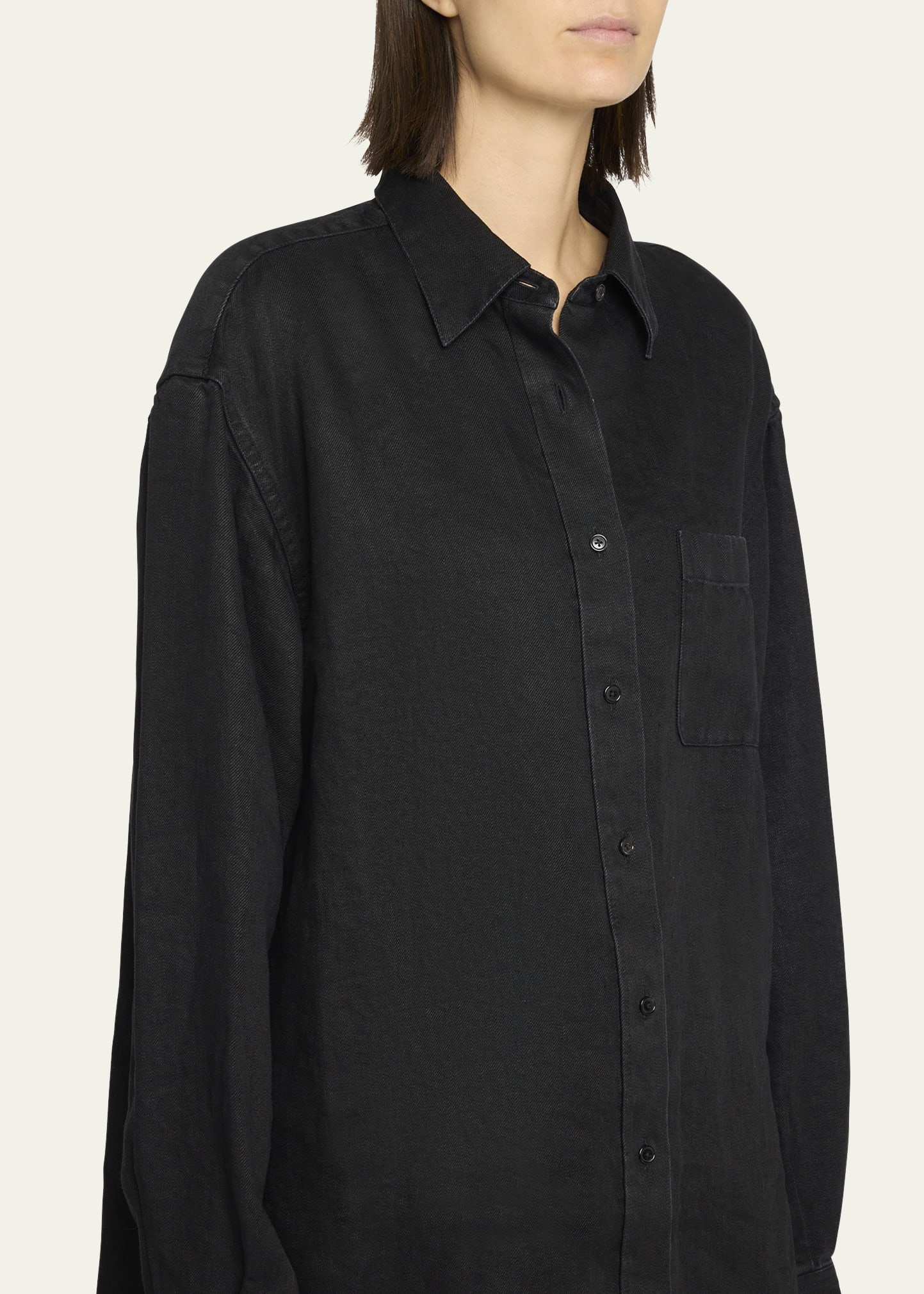 Nesson Oversized Linen Button-Down Shirt - 5