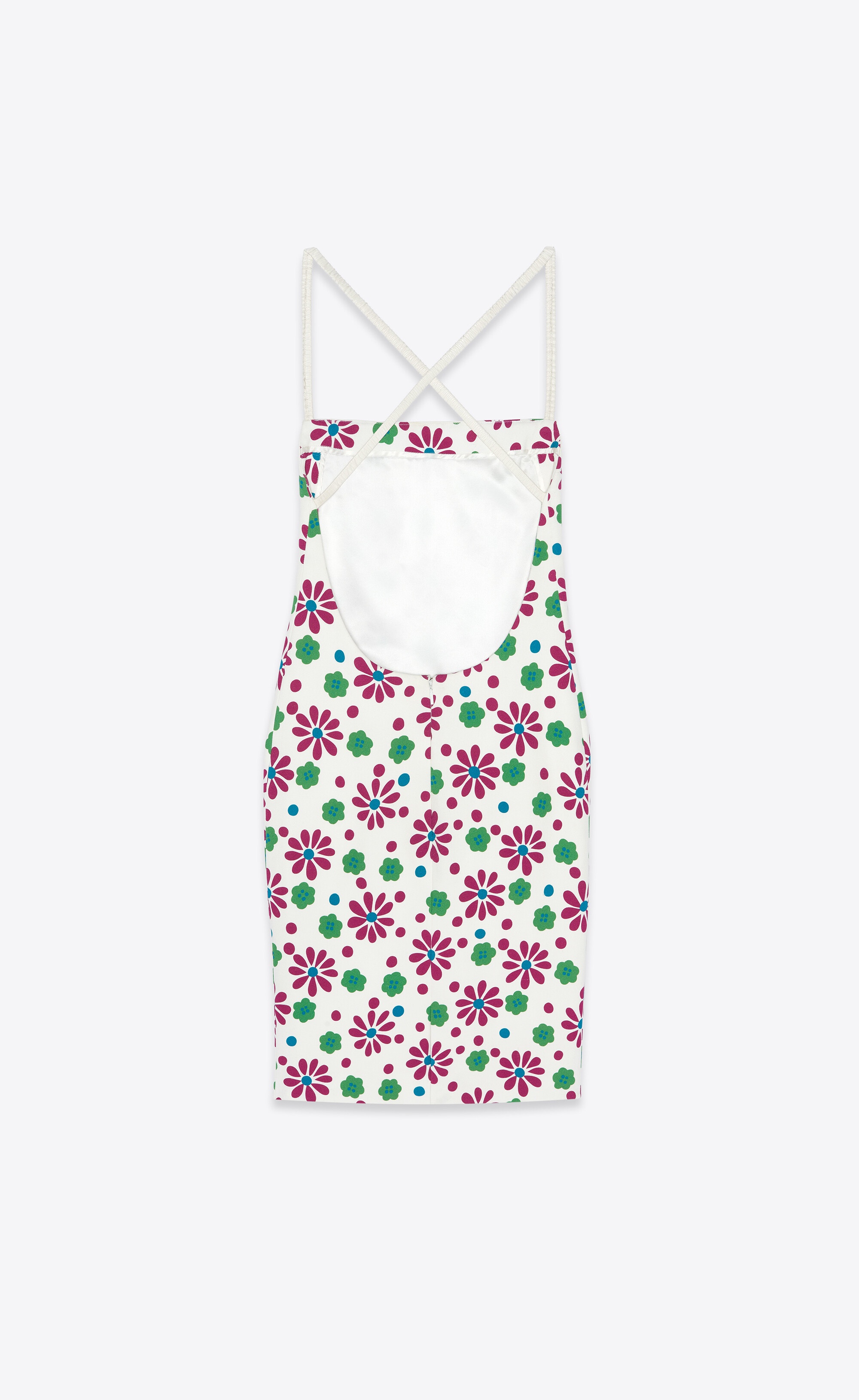 backless midi dress in sablé saint laurent - 3