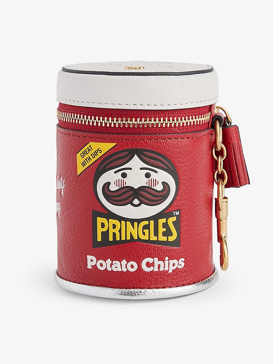 Pringles logo-print leather purse - 1