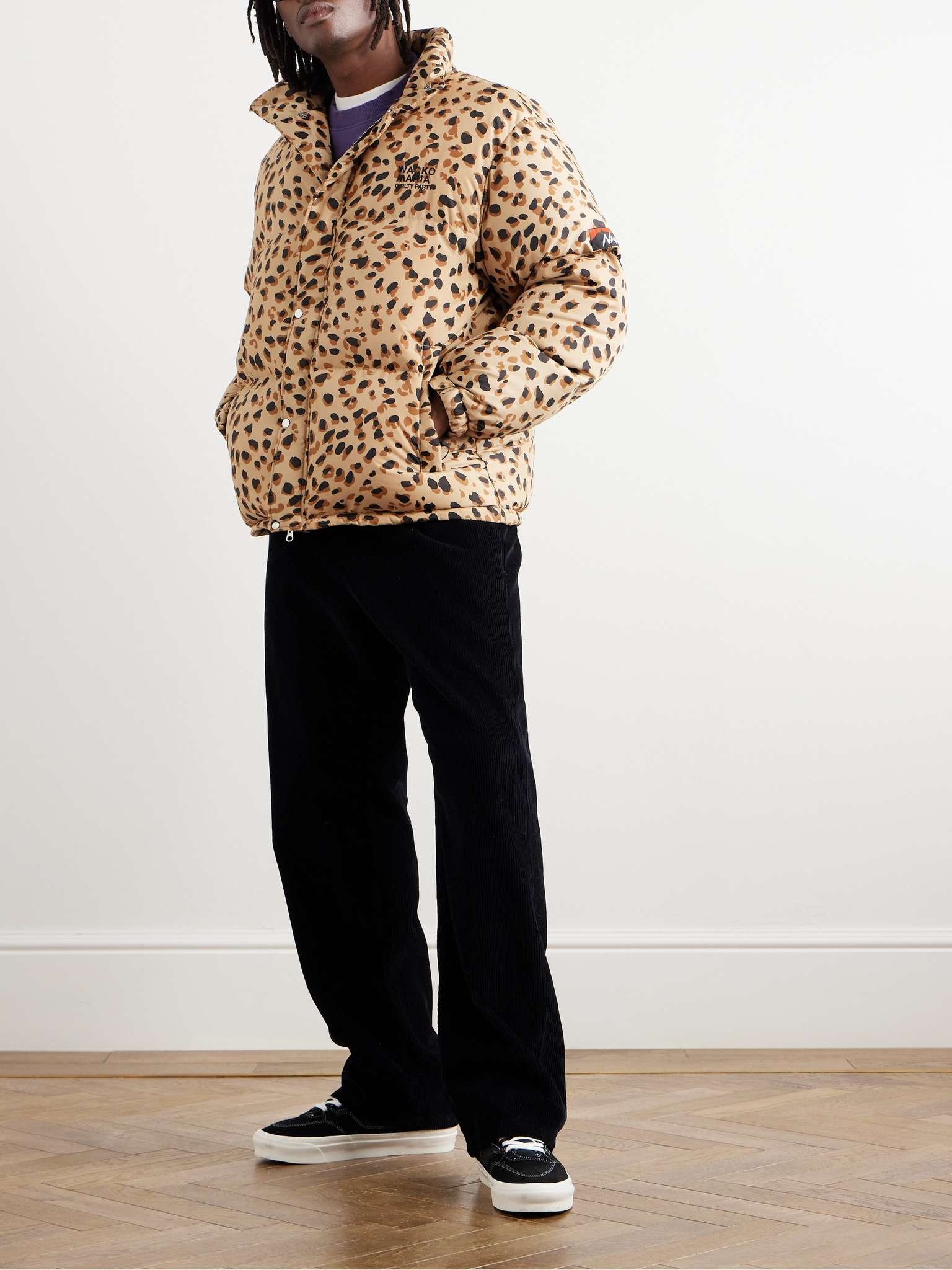 + Nanga Logo-Embroidered Leopard-Print Quilted Shell Down Jacket - 2