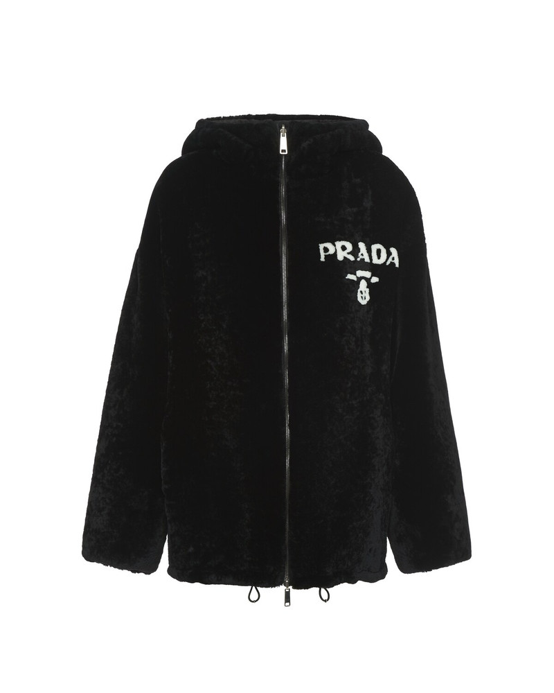 Reversible gabardine and shearling jacket - 1