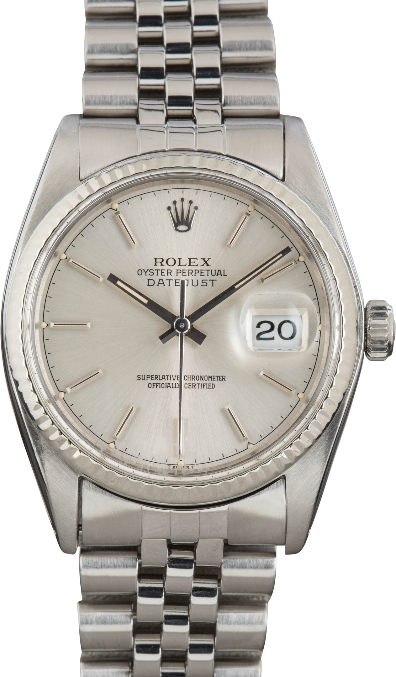 Used Rolex Datejust 16014 Silver Dial - 1